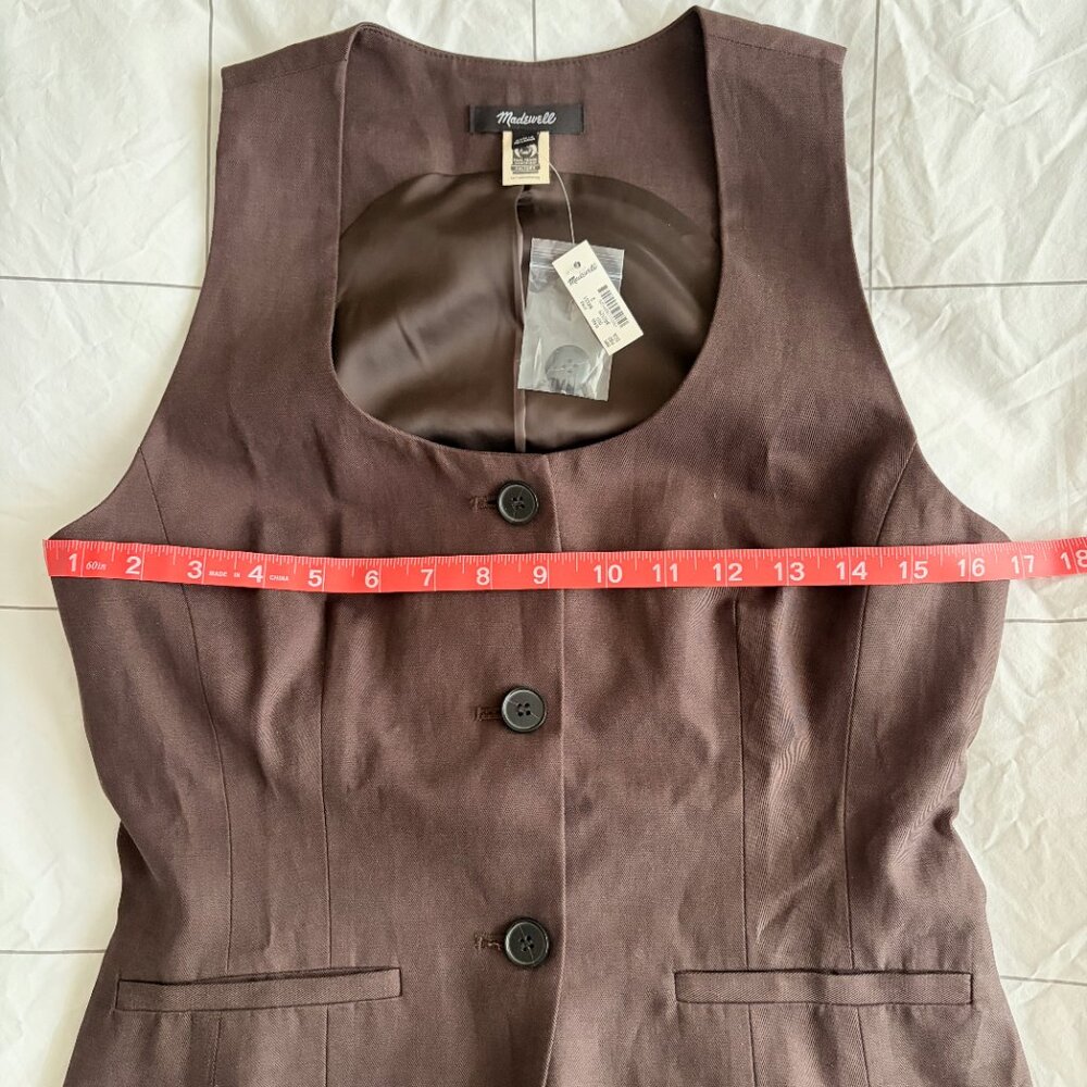 Madewell Scoopneck Cutaway Vest - NWT - Picture 6 of 9